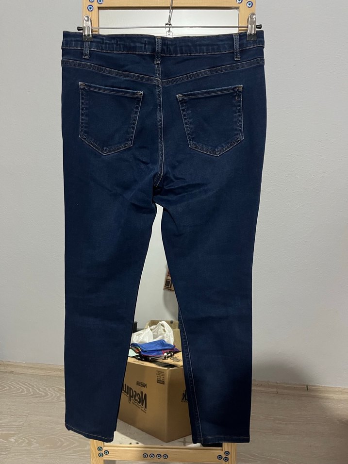 Kadın Lacivert Midi Kot Pantolon - Görsel 2