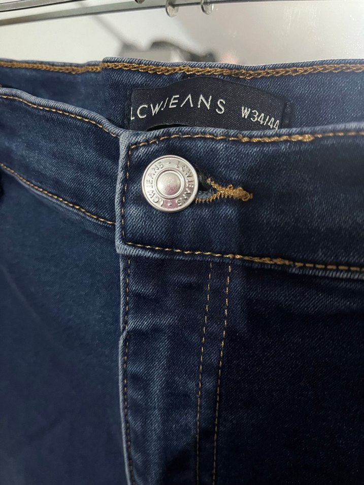 Kadın Lacivert Midi Kot Pantolon - Görsel 3