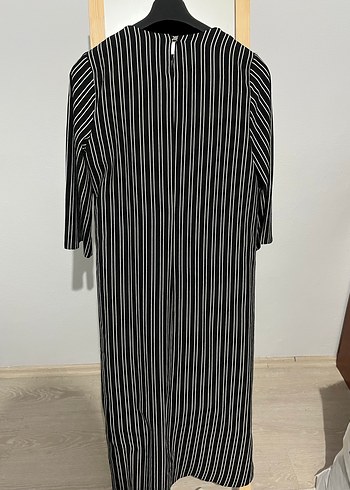 Çizgili Pilili Siyah Kadın tunik - Görsel 2