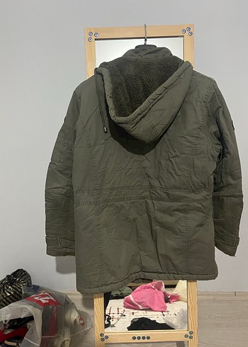 Yeşil Kamuflaj Düğmeli Erkek Mont - Görsel 4