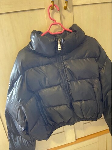 m Beden Siyah crop mont