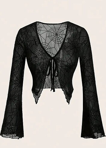 Standart Beden Beden Gotik Örümcek Ağı İnce Bolero