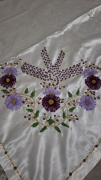 El emeği kasnak işlemeli gelin damat bohçası