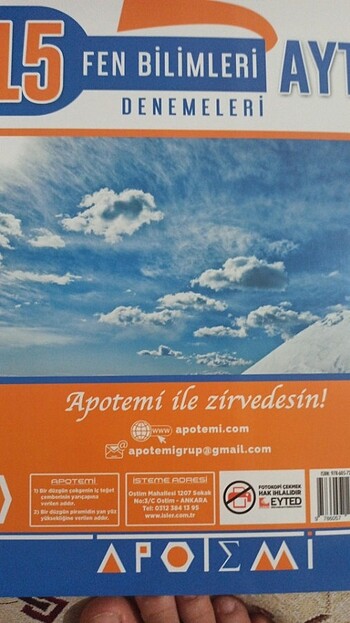  Apotemi ayt fen denemesi 