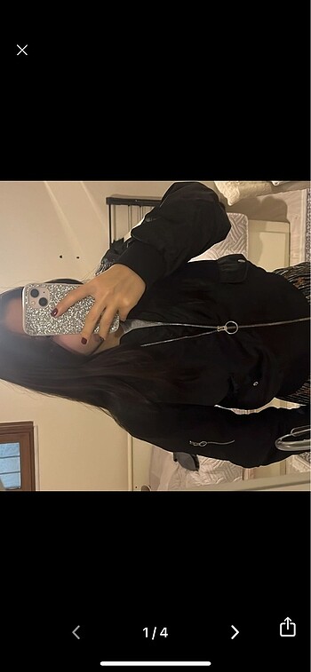 Bomber siyah ceket