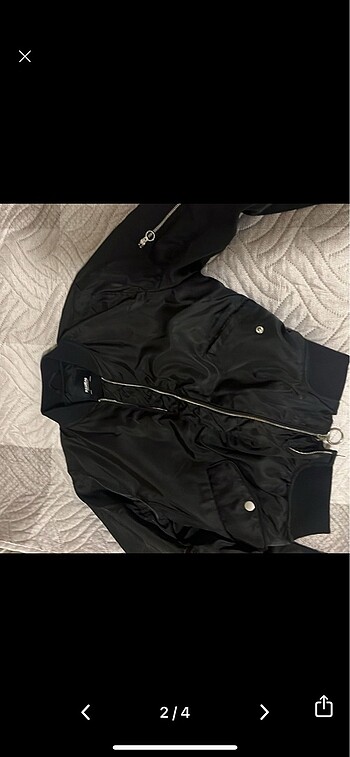 Pull and Bear Bomber siyah ceket