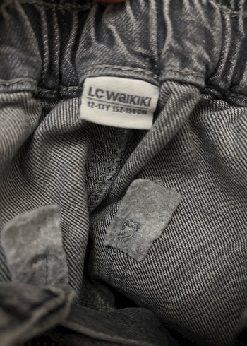 Lc waikiki 11-12 yaş gri Bol Kesim Kemerli Kot pantolon - Görsel 2