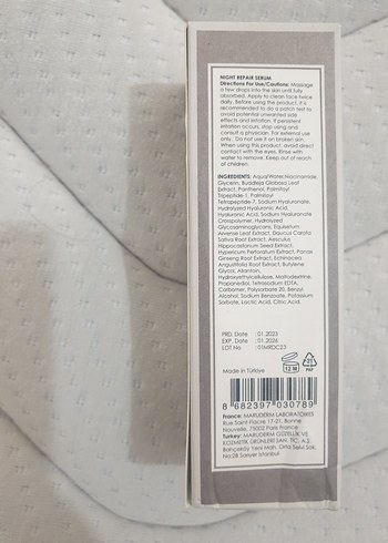 Diğer maruderm night repair serum