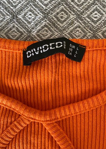 H&M Turuncu Kısa Kollu Crop Top