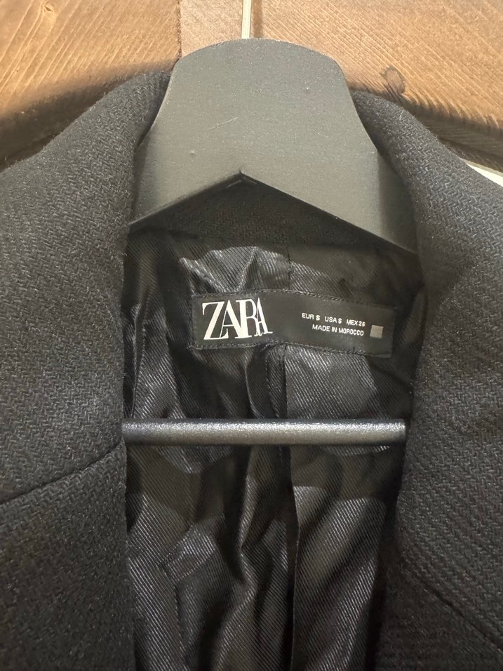 Siyah Zara Uzun Kadın Kaban - Görsel 2