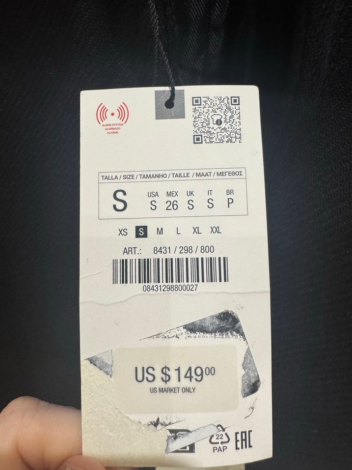 Siyah Zara Uzun Kadın Kaban - Görsel 3