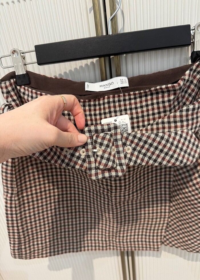 Mango kareli etek - Görsel 2