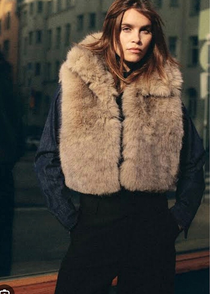 Zara kürk yelek - Görsel 4