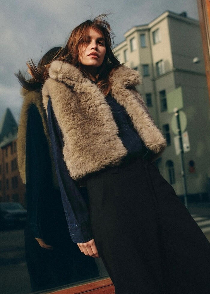 Zara kürk yelek - Görsel 3