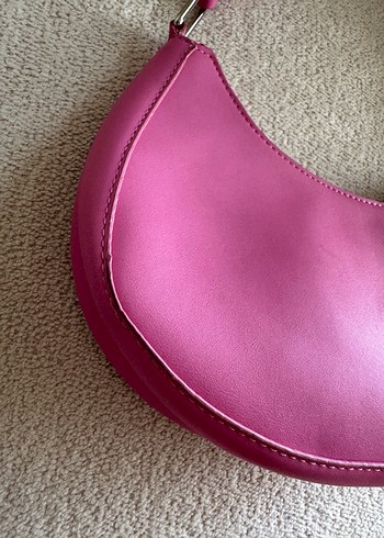 Beden Pull bear Pembe Deri Kadın Omuz Çantası