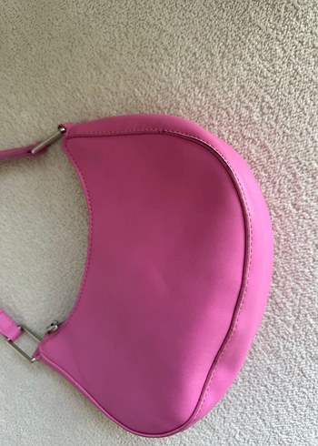 Beden pembe Renk Pull bear Pembe Deri Kadın Omuz Çantası