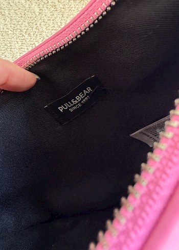 Pull and Bear Pull bear Pembe Deri Kadın Omuz Çantası