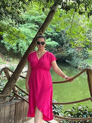 universal Beden pembe Renk Pembe pırıl pırıl harika bir elbise