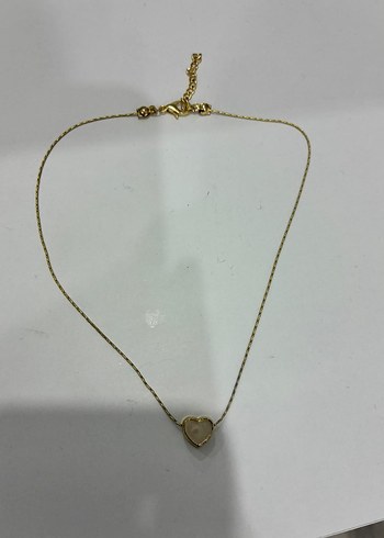 İnci Boncuklu Kalp Detaylı Midi Kolye - Görsel 2