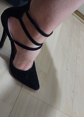 Koton Kadın topuklu süet ayakkabi
