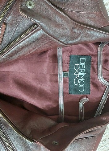Derimod deri ceket - bordo
