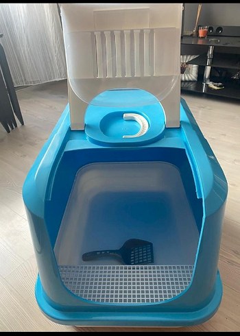 Mavi Kapaklı Kedi Tuvalet Kabı - Görsel 2