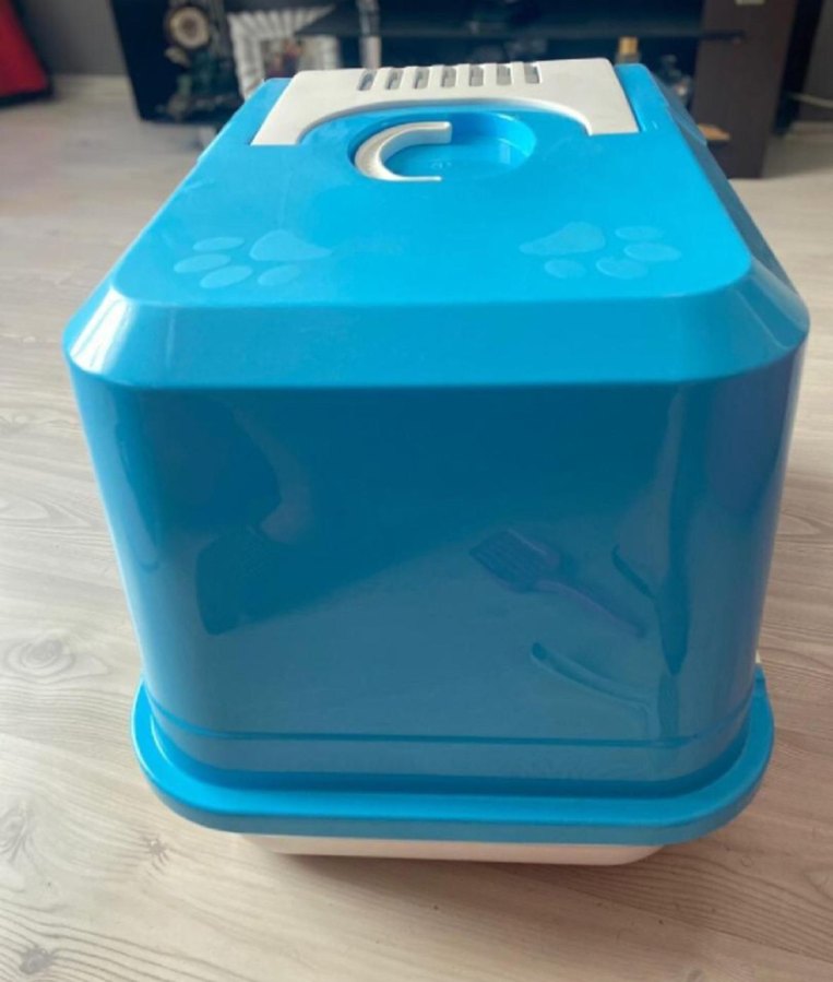 Mavi Kapaklı Kedi Tuvalet Kabı - Görsel 3