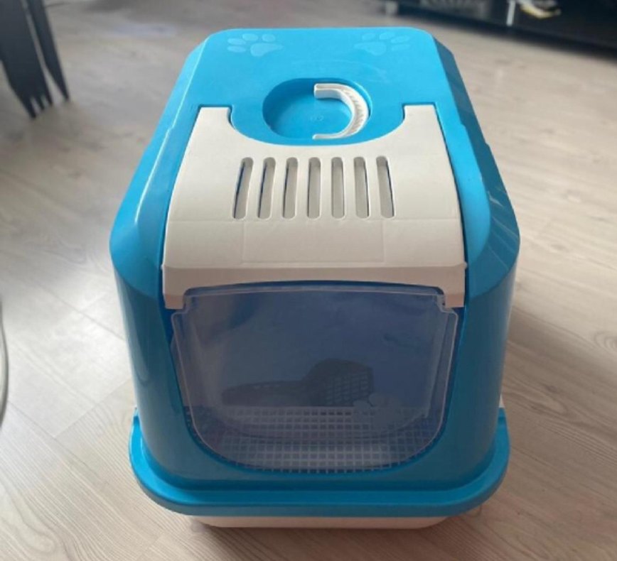 Mavi Kapaklı Kedi Tuvalet Kabı - Görsel 4