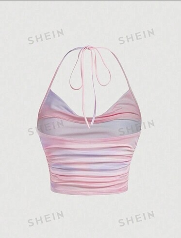 Sheinside pembe askılı büstiyer/crop