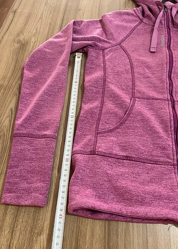 m Beden mor Renk Reebok Mor Fermuarlı Kapüşonlu Kadın Sweatshirt