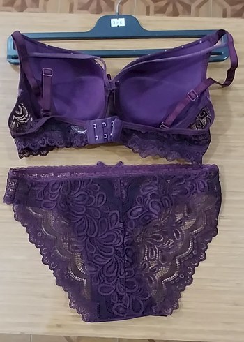 Mor Desenli Bohem Kadın Sütyen Takımı 80B - Görsel 4