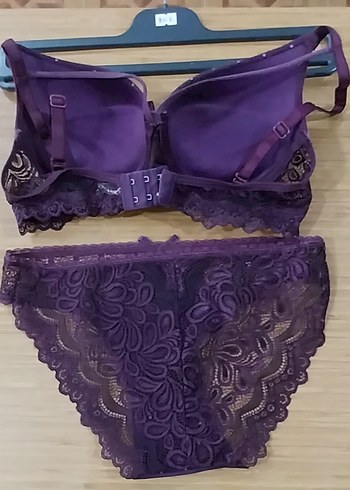 Mor Desenli Bohem Kadın Sütyen Takımı 80B - Görsel 8