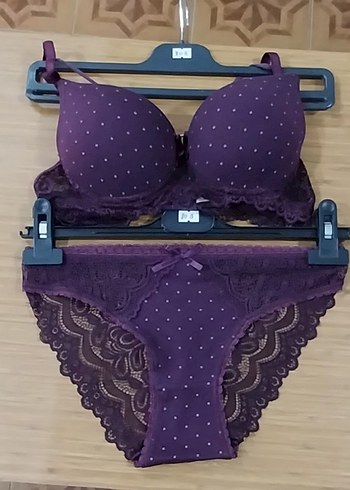 Mor Desenli Bohem Kadın Sütyen Takımı 80B - Görsel 5