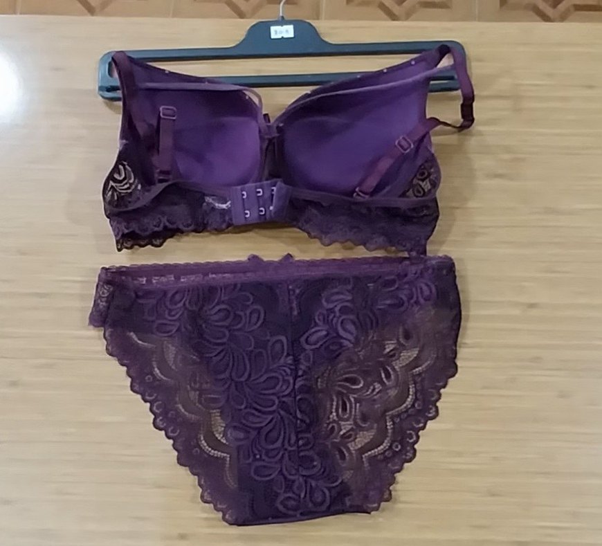 Mor Desenli Bohem Kadın Sütyen Takımı 80B - Görsel 2