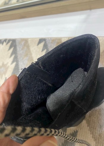 Siyah Süet Tokalı Blok Topuk Bot - Görsel 4