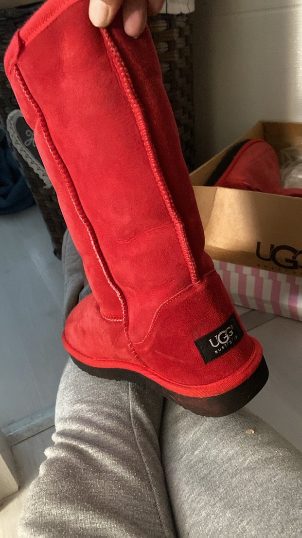 Ugg Kemer Detaylı Kırmızı Kadın Bot - Görsel 2