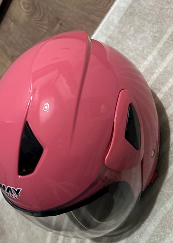 Pembe Parlak SWAY Motosiklet Kaskı - Görsel 3