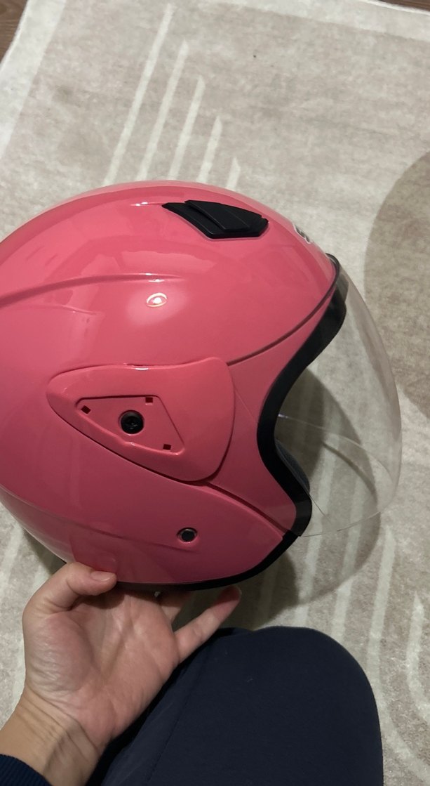 Pembe Parlak SWAY Motosiklet Kaskı - Görsel 2