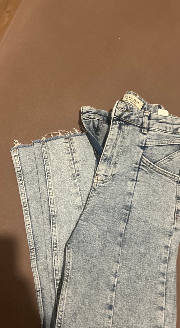 Kadın Gri Denim Dar Paça Jean - Görsel 3