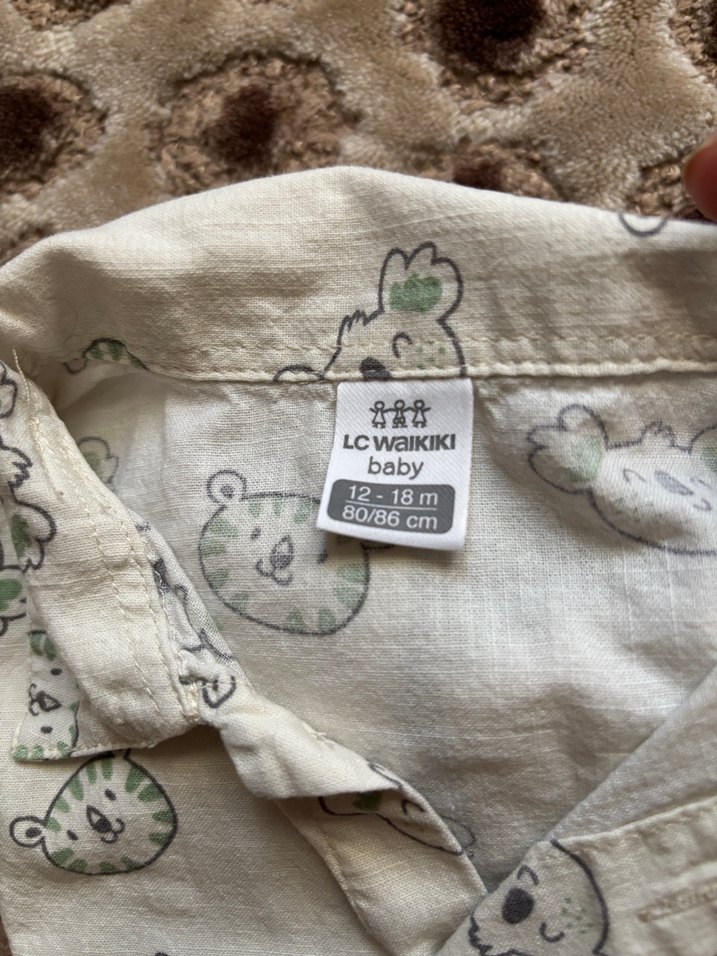 Düğmeli Kısa Kollu Erkek Bebek Takımı - Görsel 2