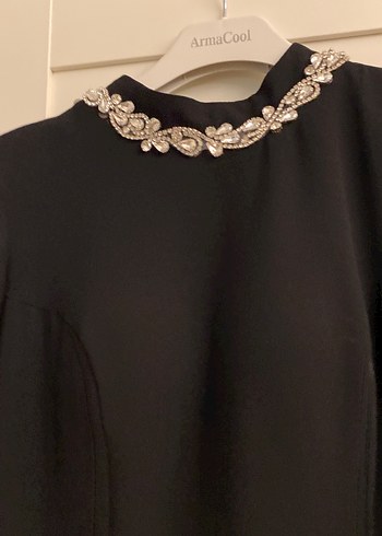 Siyah Uzun Kollu Uzun Abiye Elbise - Görsel 3