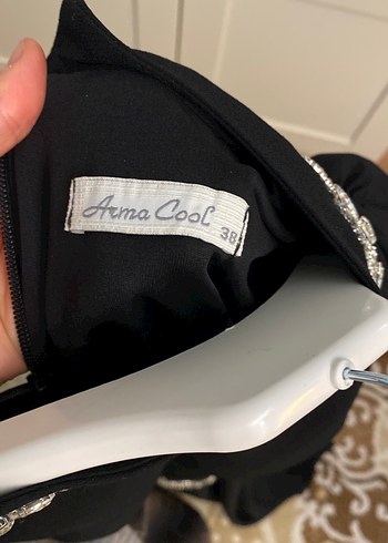 Siyah Uzun Kollu Uzun Abiye Elbise - Görsel 5