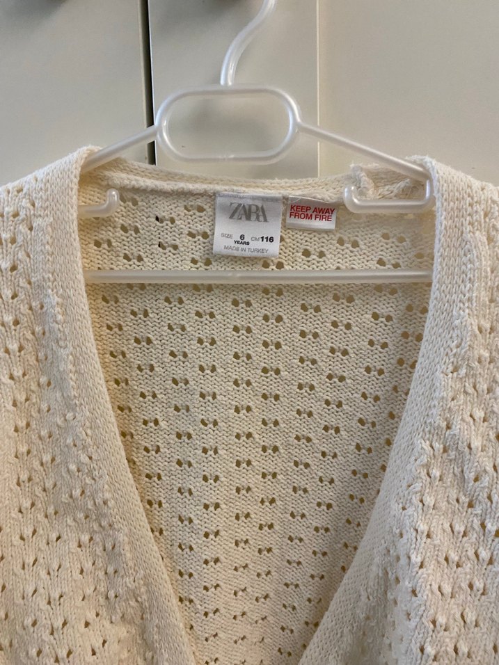 Kız Çocuk Beyaz Örgü Bolero - Görsel 2