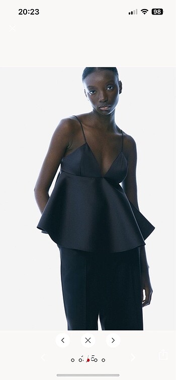 H&M 1270352001 saten kloş üst
