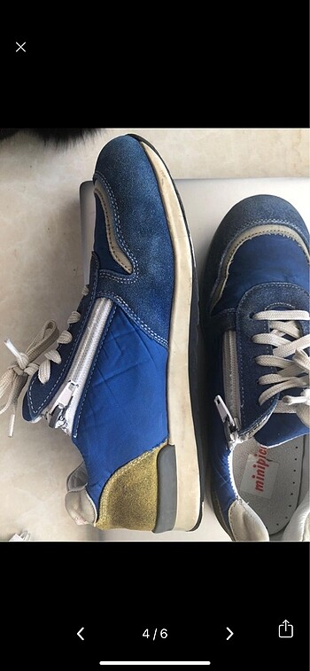 36 Beden mavi Renk Hakiki deri çocuk ayakakbı