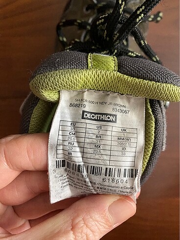 33 Beden Decathlon erkek çocuk bot