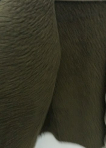 Kürk Detaylı Haki Deri Ceket - Görsel 9