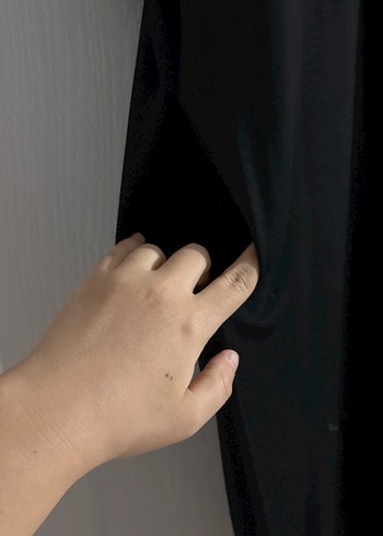 Siyah Midi Kadın Ofis Elbisesi - Görsel 4