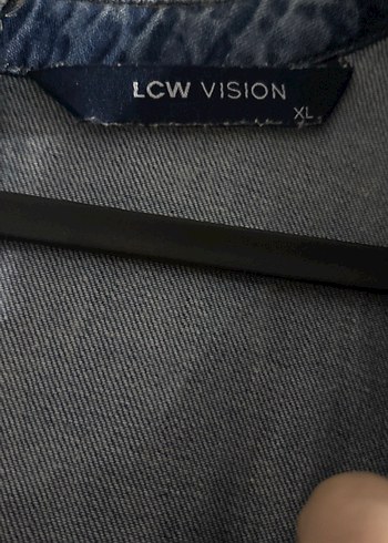 Düğmeli V Yakalı Midi Kot Elbise - Görsel 4