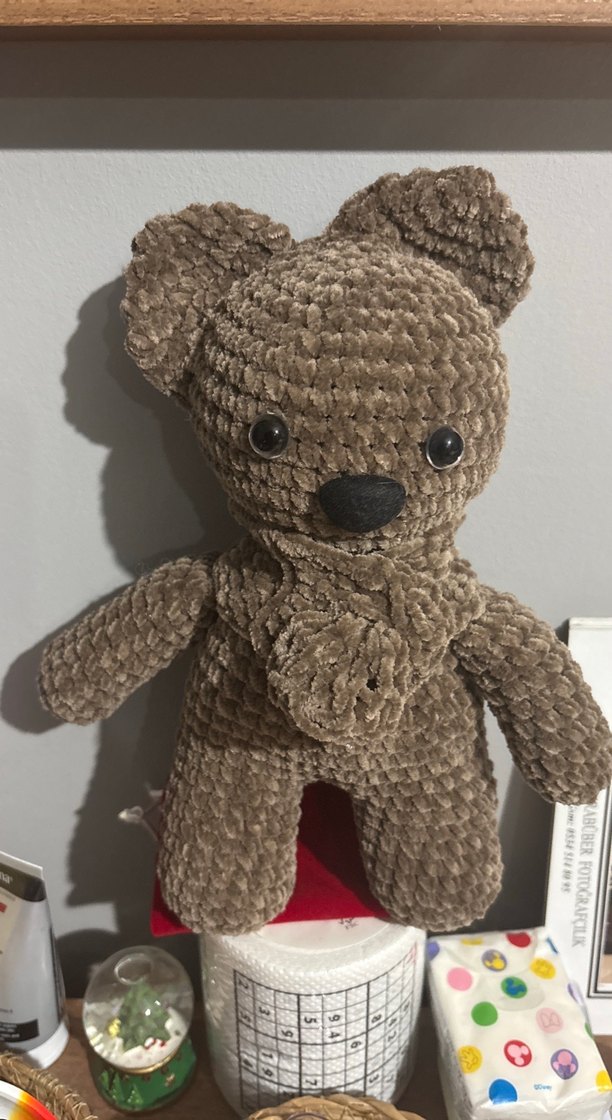 Kahverengi Kadife Peluş Ayıcık - Görsel 2